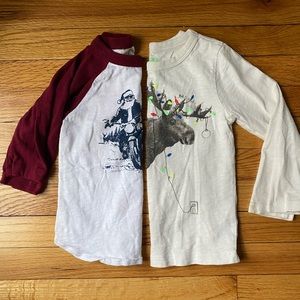 Crewcuts Boys Christmas Long Sleeved Shits Size 2T Set of 2